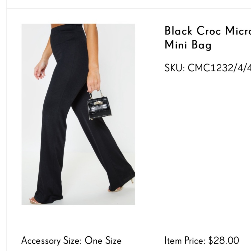 Black croc bag